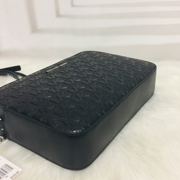 Michael Kors Black debossed leather crossbody bag - Picture 3 of 13